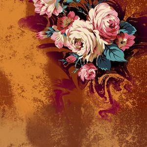 Photography Background Pink Flowers Oil Painting Brown Backdrops