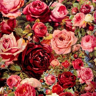 Photography Background Pink Red Flowers Oil Painting Backdrops