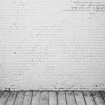 Brick Wall Photography Background White Wood Floor Backdrops