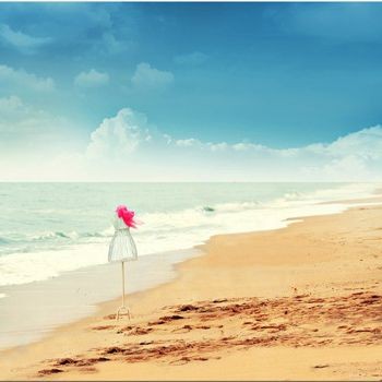 Photography Backdrops Beach Blue Sky Tourist Background For Holiday