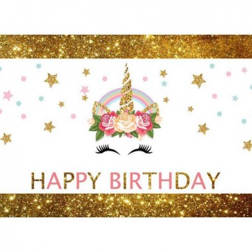 Birthday Photography Backdrops Gold Powder Stars Girl Background For Baby