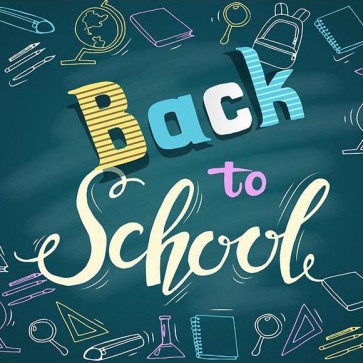 Back To School Photography Backdrops Blue Chalkboards Background For Photo Studio