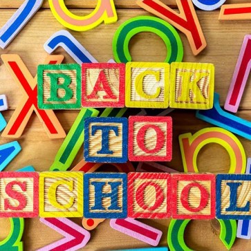 Back To School Photography Backdrops Alphabet Blocks Wood Floor Background