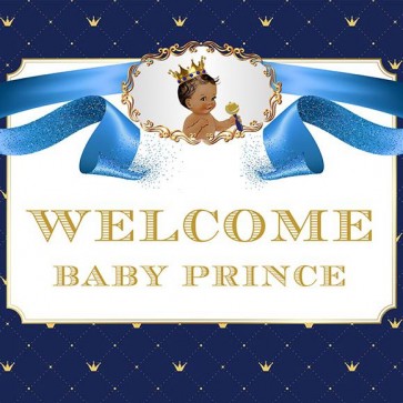 Baby Shower Photography Backdrops Blue Welcome Little Princess Background