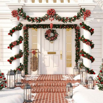 Christmas Photography Backdrops Christmas Tree White House Decoration Background