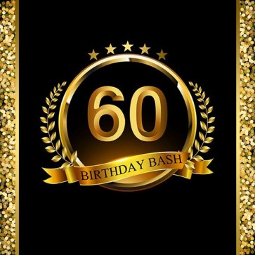 Birthday Photography Backdrops Sixty Years Old Birthday Bash Black Sequin Background