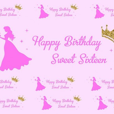 Birthday Photography Backdrops Girl Little Princess Pink Background