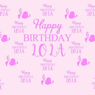 Photography Background Happy Birthday Custom Pink Love Backdrops