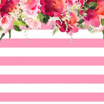 Custom Photography Backdrops Red roses Flower Pink White Background