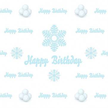 Photography Backdrops Snowflake Snowball Birthday Custom White Background