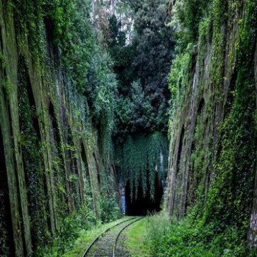 Street View Photography Background Canyon Train Rail Backdrops