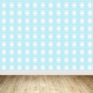 Pattern Photography Background Snowflake Sky Blue Wood Floor Backdrops