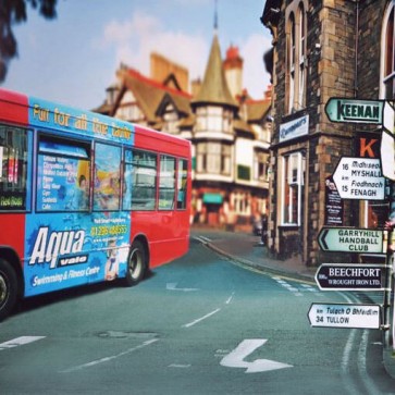 Car Photography Backdrops Street Side Buses Background