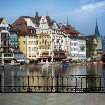 Photography Backdrops River Towns Bridge Street View Background