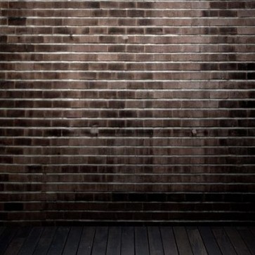 Grey Wood Floor Brick Wall Photography Background Backdrops