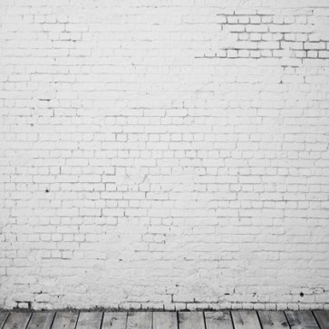 Photography Backdrops White Brick Wall Wood Floor Background