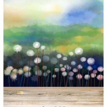 Photography Background Dandelion Wood Floor Oil Painting Backdrops