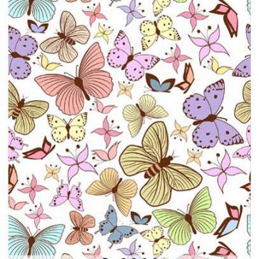 Photography Backdrops Green Purple Pink Cartoon Butterfly Pattern Background