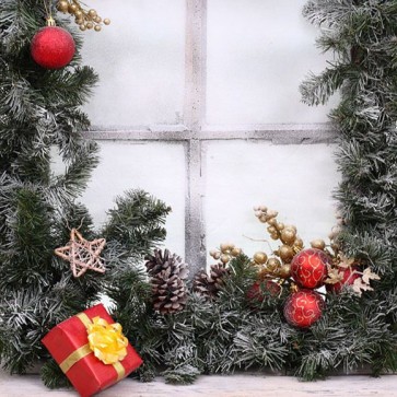 Christmas Photography Backdrops Christmas Lamp Ball Window Background