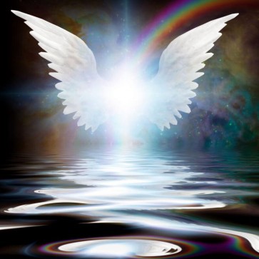 Abstract Photography Background White Wings Angel Rainbow Water Wave Backdrops