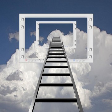 Ladder White Clouds Photography Background Abstract Backdrops