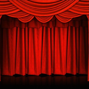 Photography Backdrops Red Curtain Black Floor Large Stage Background