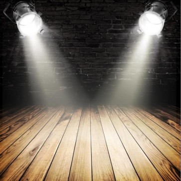 Photography Backdrops White Searchlight Black Large Stage Wood Floor Background