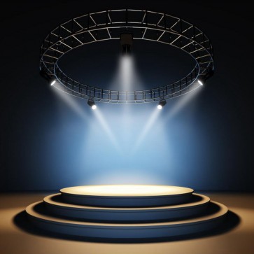 Photography Background White Searchlight Blue Round Large Stage Backdrops