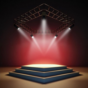 Photography Background White Searchlight Red Pentagonal Large Stage Backdrops