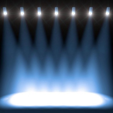 White Spotlight Large Stage Photography Blue Background Backdrops