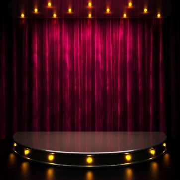 Semicircle Large Stage Photography Purple Red Curtain