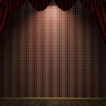 European Texture Red Curtain Photography Backdrops Large Stage Background