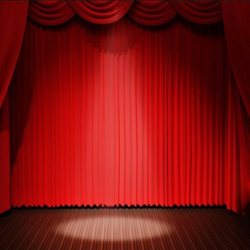 Red Curtain Photography Background Large Stage White Spotlight Backdrops