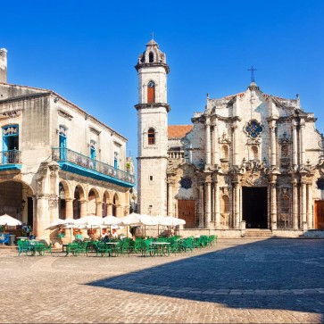 Church Photography Background Blue Sky European Style Backdrops