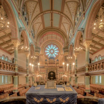 Church Photography Background Green Pillars Chandelier Backdrops