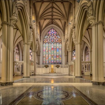 Church Photography Background European Stone Pillars Backdrops