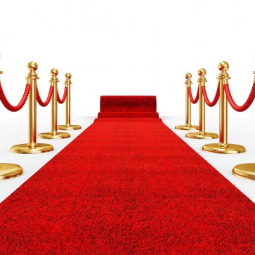 Photography Background Golden Guardrail Red Carpet White Backdrops
