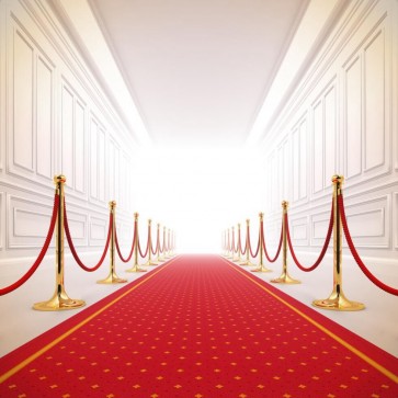 White Palace Corridor Photography Backdrops Red Carpet Background For Photo Studio