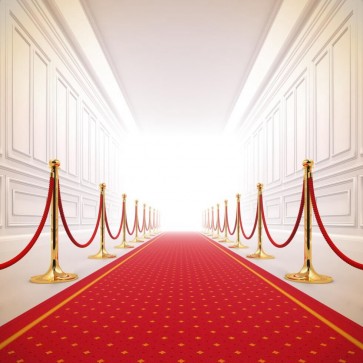 White Palace Corridor Photography Backdrops Red Carpet Background For Photo Studio