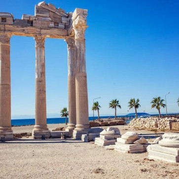 Photography Background Athena Temple Ruins Architecture Backdrops