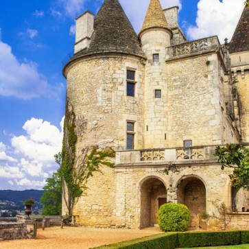 Blue Sky White Cloud Castle Photography Backdrops Architecture Background