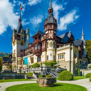 Peles Castle Romania Photography Backdrops Architecture Background