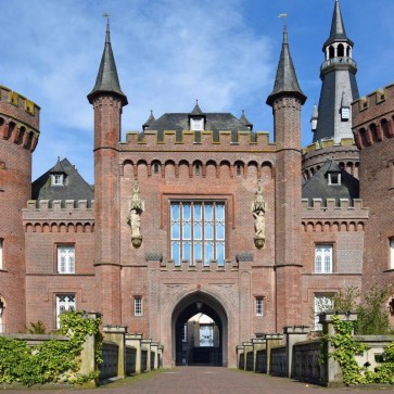 Blue Sky Manor Castle Photography Background Architecture Backdrops