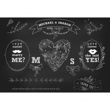 Custom Photography Backdrops Wedding Party Chalkboards Background For Photo Studio