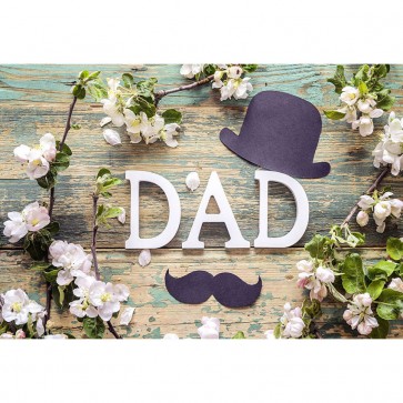 Father's Day Photography Backdrops White Cherry Blossom Magic Hat Background
