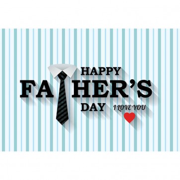 Father's Day Photography Backdrops Green Tie White Blue Background