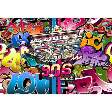 Graffiti Photography Backdrops Radio Music Time Background For Photo Studio