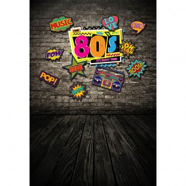 Graffiti Photography Backdrops Boom Pop Bam Music Background Brick Wall For Photo Studio