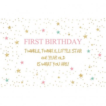 Birthday Photography Backdrops First Birthday Color Stars Smash Cake White Background