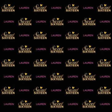 Birthday Photography Backdrops Happy Birthday Sweet Sixteen Black Background